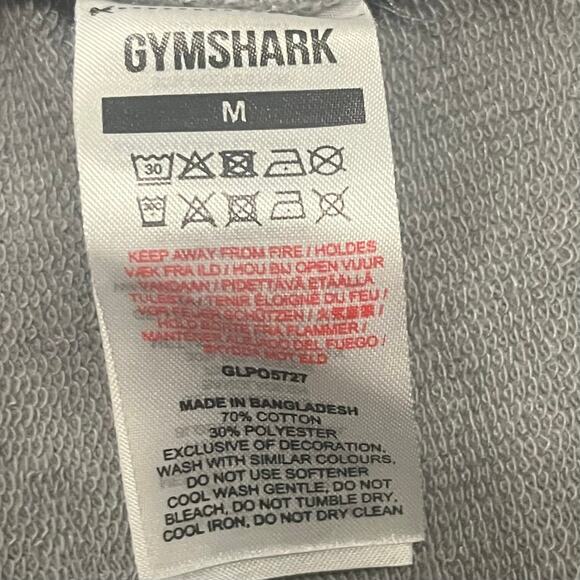 Gymshark Cropped Crewneck Sweatshirt Womens Medium Gray Gym Workout Athletic - Picture 5 of 6